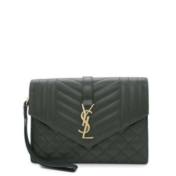 Saint Laurent Paris Monogram Envelope Clutch Bag s - Picture 1 of 8